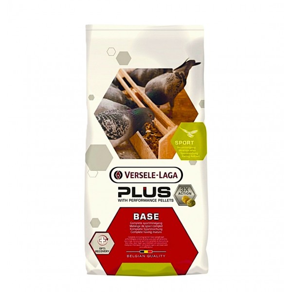 Versele-Laga Plus I.C.+ Base Pigeon Food 20kg – High Protein Racing Mixture with Performance Pellets | Maize-Free Recovery Feed for Racing & Sport Pigeons