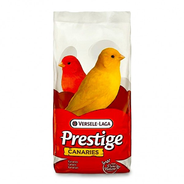 Versele-Laga Prestige Canaries 20kg Premium Canary Seed Mix Bird Food for Canaries Complete Daily Nutrition with Seeds Vitamins Minerals Amino Acids Supports Digestion Feather Condition Vitality Singing Performance