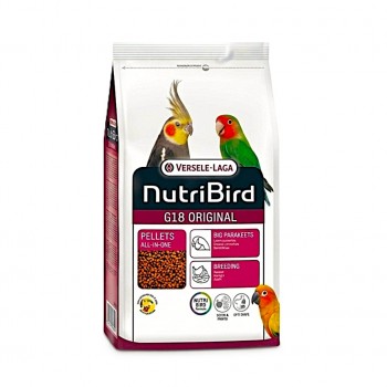 Versele-Laga NutriBird P18 Original 10KG Bird Food – Extruded Pellets for Large Parakeets & Parrots, Complete Breeding Formula, High Protein & Calcium Diet, Opti Digest Prebiotics, Opti Feather Support, Balanced Nutrition, Vet Recommended