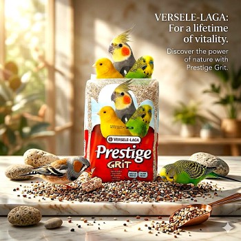 Versele-Laga Prestige Grit with Coral 20KG for Birds – Premium Mineral Grit for Pigeons, Parrots & All Aviary Birds | Natural Digestion Booster | High Calcium (21%) for Strong Bones & Eggshell Formation | Oyster Shell & Marine Mineral Blend