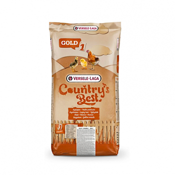 Versele-Laga Country’s Best Gold 1 Crumble 20kg Poultry Starter Feed for Laying Hen Chicks (0–10 Weeks) | High Protein Chicken Feed, Chick Starter Crumble, Vitamins, Calcium, Coccidiostat for Growth, Immunity & Bone Strength