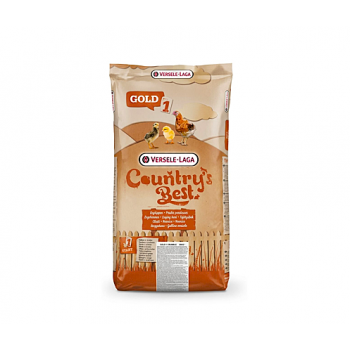 Versele-Laga Country’s Best Gold 1 Crumble 20kg Poultry Starter Feed for Laying Hen Chicks (0–10 Weeks) | High Protein Chicken Feed, Chick Starter Crumble, Vitamins, Calcium, Coccidiostat for Growth, Immunity & Bone Strength