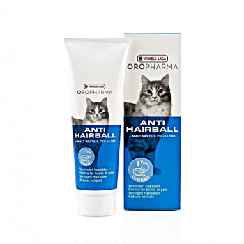 Versele-Laga Oropharma Anti Hairball Paste for Cats 100g – Digestive Health Supplement, Prevents Hairballs, Supports Intestinal Transit with Natural Malt & Cellulose, Reduces Coughing, Retching, and Vomiting – Tube Feed or Mix with Food, 1–3g Daily