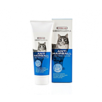 Versele-Laga Oropharma Anti Hairball Paste for Cats 100g – Digestive Health Supplement, Prevents Hairballs, Supports Intestinal Transit with Natural Malt & Cellulose, Reduces Coughing, Retching, and Vomiting – Tube Feed or Mix with Food, 1–3g Daily