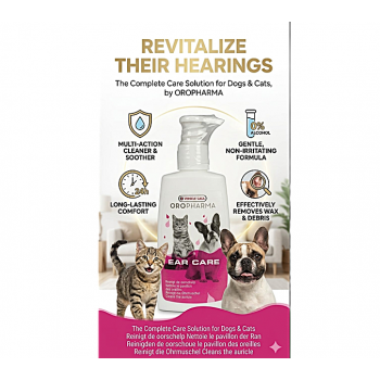 Versele-Laga Oropharma Ear Care for Dogs & Cats – Gentle Multi-Action Ear Cleaner & Soother, Alcohol-Free, Removes Wax & Debris, Natural Oils & Botanical Extracts, Long-Lasting Comfort, 150ml