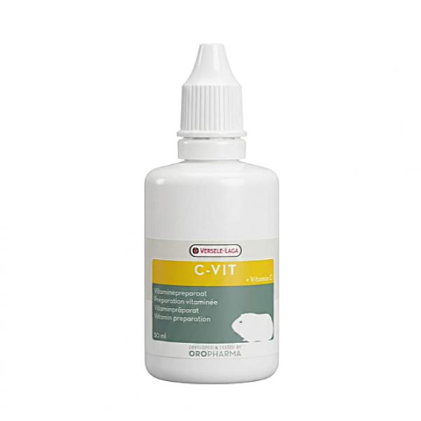 Versele-Laga Oropharma C-Vit Liquid Vitamin Supplement for Guinea Pigs – High Strength Vitamin C & L-Carnitine Drops for Immune Support, Healthy Skin & Coat, Weight Management, Recovery & Overall Vitality, 50ml
