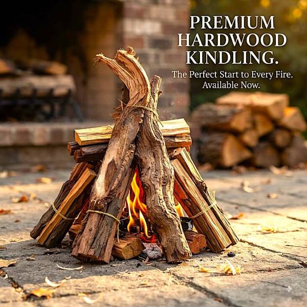 Premium Natural Firewood Bundles 6 x 1kg | 6kg Total Dry Hardwood Logs | Eco-Friendly Wood for Fire Pits, Campfires, Fireplaces, Wood Stoves, BBQs and Outdoor Cooking
