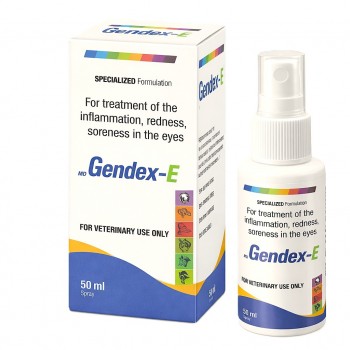 Gendex-E Veterinary Eye Spray 50ml – Gentamicin & Dexamethasone Eye Drops for Dogs & Cats | Treats Eye Infection, Redness, Inflammation & Irritation
