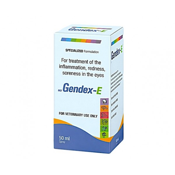 Gendex-E Veterinary Eye Spray 50ml – Gentamicin & Dexamethasone Eye Drops for Dogs & Cats | Treats Eye Infection, Redness, Inflammation & Irritation