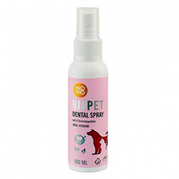 BIOPET Dental Spray for Dogs & Cats with Chlorhexidine Digluconate – Pet Oral Hygiene Spray for Fresh Breath, Plaque & Tartar Removal, Gum Care & Antibacterial Dental Treatment (100ML)