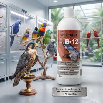 Spectrum Animal Health Vitamin B-12 Liquid Feed Supplement for Birds, Pigeons & Falcons – Energy, Endurance & Blood Support Formula | Cyanocobalamin (B12) 105 mcg | Australian-Made | 500mL