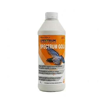 Spectrum Gold Animal Feed Supplement 1L – Omega-Rich Emulsified Blend with Seaweed, Amino Acids, Vitamins & Minerals for Birds, Pigeons & Falcons – Supports Digestion, Immunity, Energy & Performance (Made in Australia)