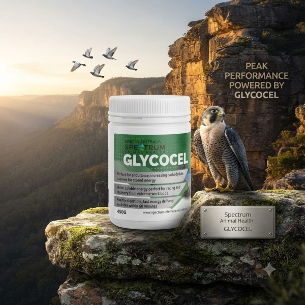 Spectrum Animal Health Glycocel 450g | Water Soluble Energy Supplement for Racing Pigeons & Falcons | Fast Carbohydrate Recovery Formula for Bird Training, Racing & Endurance