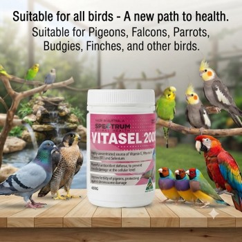Spectrum Animal Health Vitasel E 2000 450g | Vitamin E & Selenium Supplement for Pigeons, Falcons & Birds | Supports Fertility, Immunity & Performance