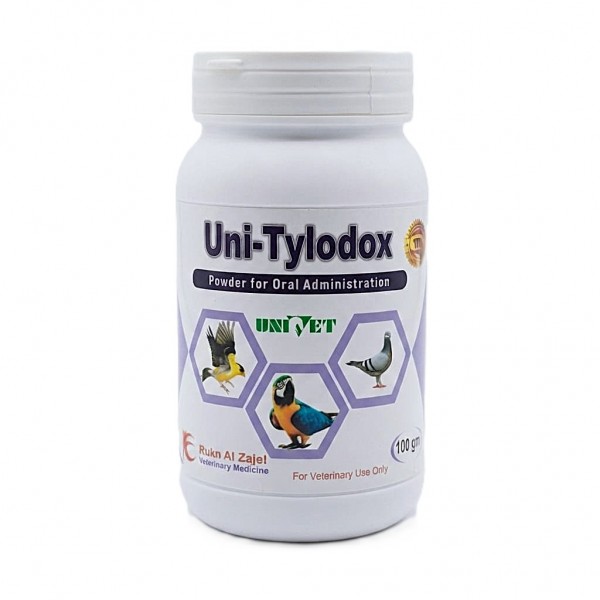 Uni-Tylodox Veterinary Oral Powder 100g | Tylosin Tartrate & Doxycycline Hyclate | Oral Antibiotic Powder for Poultry, Pigeons, Calves, Sheep & Goats | Veterinary Use Only