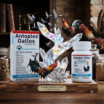 Antoplex Gallos Vitamin Mineral Restorative Capsules 90 Count for Fighting Cocks Gamefowl Breeding Birds Racing Pigeons Poultry Performance Support Supplement by Laboratorios Tornel