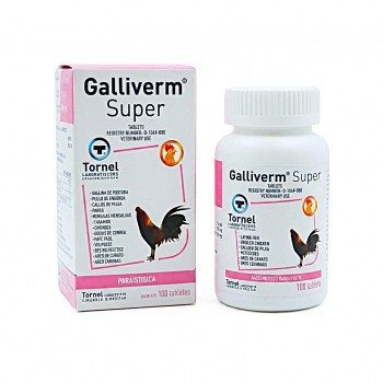 Tornel Galliverm Super Parasiticide Tablets 100 Count | Broad Spectrum Dewormer with Fenbendazole & Albendazole for Poultry, Gamefowl, Pigeons, Ostriches, Quails & Cage Birds