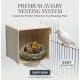 Premium Cockatiel Breeding Box with External Feeder, 2-in-1 Bird Nesting Box and Seed Feeder, Durable Easy-Clean Plastic Nest Box with Wire Front Panel and Round Entrance, Cage Mount Nest for Cockatiels and Similar-Sized Birds, 13.5 x 13.5 x 18 cm
