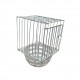 Golden Cat Canary External Nest Pan Wire Cage with White Plastic Nest Bowl, External Cage Mounting Nest for Canaries, British Finches and Similar Small Birds, Easy Clean, 10 x 12 x 17 cm