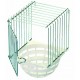 Golden Cat Canary External Nest Pan Wire Cage with White Plastic Nest Bowl, External Cage Mounting Nest for Canaries, British Finches and Similar Small Birds, Easy Clean, 10 x 12 x 17 cm