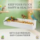 Premium Multi Compartment Bird Feeder with Removable Grill Spill Proof Seed Dispenser White Plastic Cage Aviary Feeder for Canaries Finches Budgies Lovebirds Cockatiels Parakeets and Small Parrots 38.5 x 7 x 9.5 cm