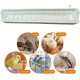 Premium Multi Compartment Bird Feeder with Removable Grill Spill Proof Seed Dispenser White Plastic Cage Aviary Feeder for Canaries Finches Budgies Lovebirds Cockatiels Parakeets and Small Parrots 38.5 x 7 x 9.5 cm