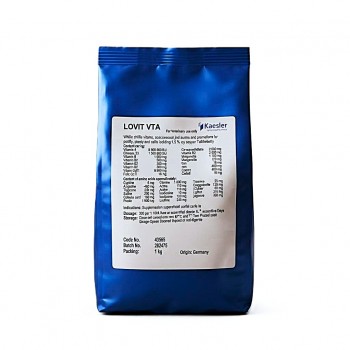 Kaesler Lovit VTA Water Soluble Vitamin, Trace Element & Amino Acid Supplement for Poultry, Sheep, Cattle & Rabbits, with 1.3% Soy Protein Hydrolysate, Animal Nutrition Premix for Growth, Immunity & Vitality, 1 kg