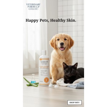 Veterinary Formula Clinical Care Antiseptic & Antifungal Medicated Shampoo for Dogs & Cats (473 mL) – Ketoconazole & Benzethonium Chloride, Treats Ringworm, Skin Infections, Itching, Greasy & Scaly Skin