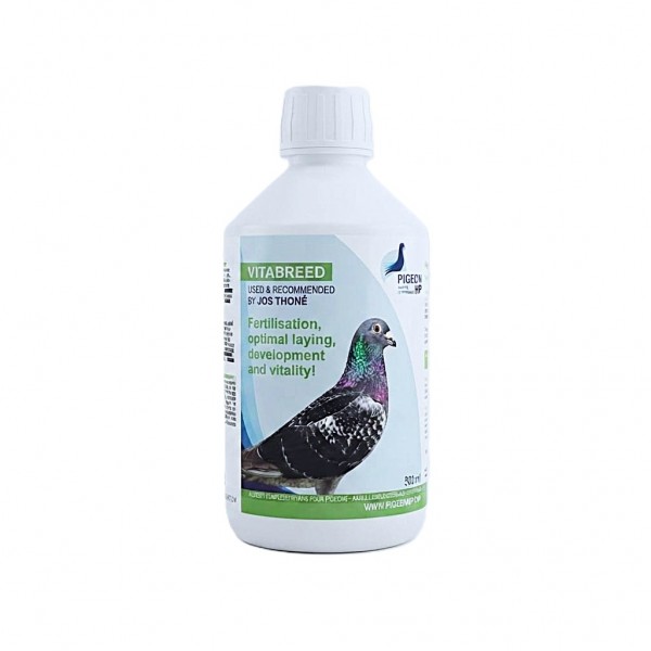 Pigeon HP Vitabreed 500ml Breeding Supplement for Pigeons with Vitamins A D3 and Choline Supports Fertility Egg Laying Hatching Young Bird Growth Feather Development and Vitality Pigeon HP Vitabreed 500ml Breeding Supplement for Pigeons with Vitamins A D3 and Choline Supports Fertility Egg Laying Hatching Young Bird Growth Feather Development and Vitality
