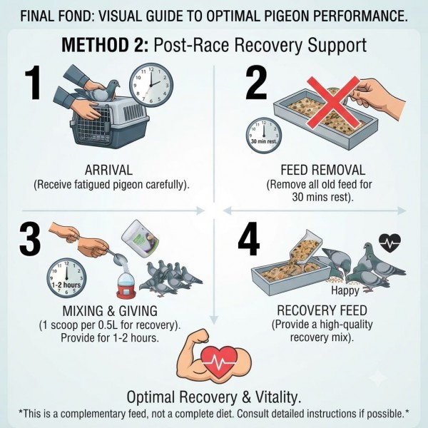 Final Fond Performance Supplement for Racing Pigeons 250g | Endurance & Recovery Formula for Long Distance Racing Pigeons | Energy & Performance Booster for Competitive Racing Birds