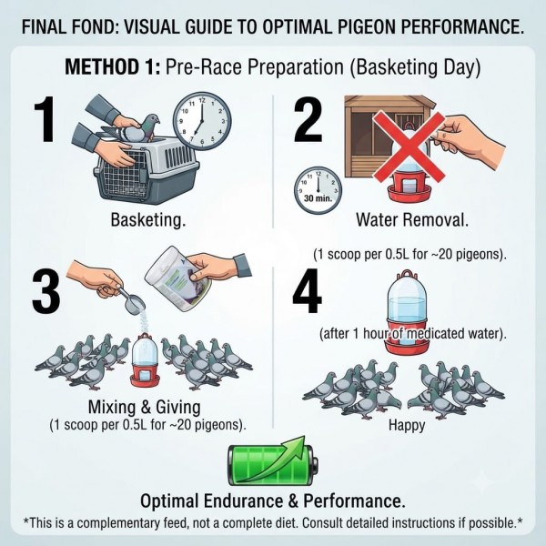 Final Fond Performance Supplement for Racing Pigeons 250g | Endurance & Recovery Formula for Long Distance Racing Pigeons | Energy & Performance Booster for Competitive Racing Birds