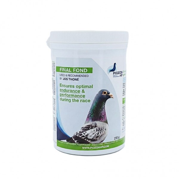 Final Fond Performance Supplement for Racing Pigeons 250g | Endurance & Recovery Formula for Long Distance Racing Pigeons | Energy & Performance Booster for Competitive Racing Birds