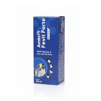 Multivitamins & Iron Rich Tonic for Dogs & Cats – Amin Fevit Forte Pet Syrup 200ml | Daily Nutritional Supplement for Immunity & Growth