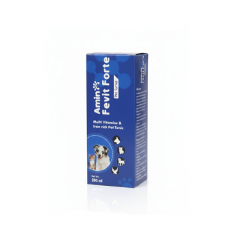 Multivitamins & Iron Rich Tonic for Dogs & Cats – Amin Fevit Forte Pet Syrup 200ml | Daily Nutritional Supplement for Immunity & Growth