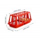 Dual Compartment Poultry Feeder and Waterer 63 x 27 x 28 cm Heavy Duty Plastic Chicken Feeder Water Dispenser for Chickens Pigeons Ducks Quail Backyard Farm Coop