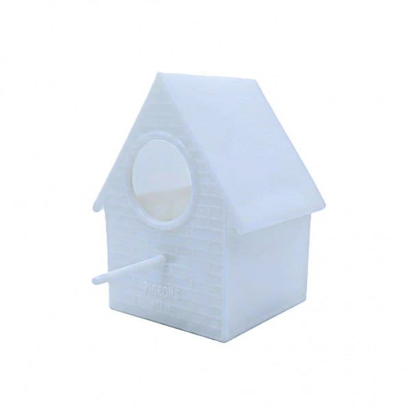 Durable Plastic Bird Nesting Box House with Integrated Cage Hanging Pegs Front Perch Circular Entrance Enclosed Breeding Shelter for Small Birds Aviary Cage 14 x 9 x 12 cm White Durable Plastic Bird Nesting Box House with Integrated Cage Hanging Pegs Front Perch Circular Entrance Enclosed Breeding Shelter for Small Birds Aviary Cage 14 x 9 x 12 cm White