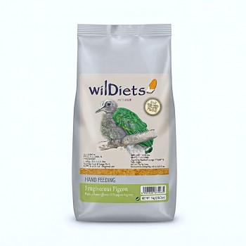 wilDiets Frugivorous Pigeon Hand Feeding Formula 1kg – Complete Hand-Rearing Food for Baby Frugivorous Pigeons and Fruit-Eating Doves – With Cereals, Legumes, Dried Apple, Papaya, Egg, Linseed, Vitamins & Minerals – Made in Spain