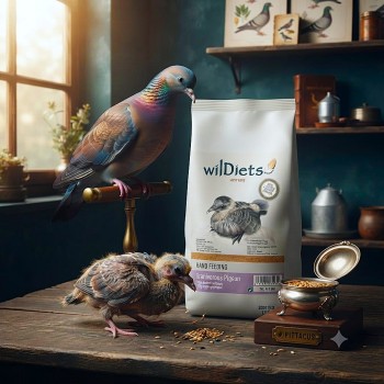 WilDiets Pittacus Hand Feeding Granivorous Pigeon Bird Food 1kg, Complete Hand Feeding Formula for Young Pigeons and Squabs, Nutritional Bird Feed for Granivorous Pigeons