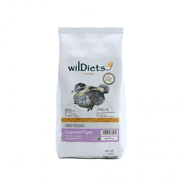 WilDiets Pittacus Hand Feeding Granivorous Pigeon Bird Food 1kg, Complete Hand Feeding Formula for Young Pigeons and Squabs, Nutritional Bird Feed for Granivorous Pigeons WilDiets Pittacus Hand Feeding Granivorous Pigeon Bird Food 1kg, Complete Hand Feeding Formula for Young Pigeons and Squabs, Nutritional Bird Feed for Granivorous Pigeons