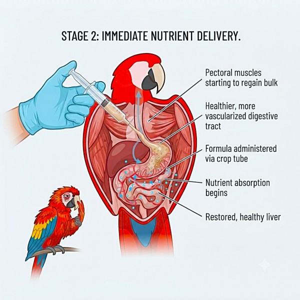 Psittacus General Recovery Bird Food for Parrots, Complete Recovery Feed for Psittacine Birds, Nutritionally Balanced Formula with Protein, Vitamins & Minerals, Easy to Prepare Powder, 700g