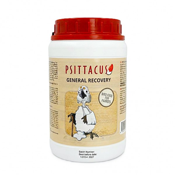 Psittacus General Recovery Bird Food for Parrots, Complete Recovery Feed for Psittacine Birds, Nutritionally Balanced Formula with Protein, Vitamins & Minerals, Easy to Prepare Powder, 700g