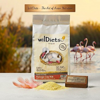 WilDiets Psittacus Flamingo Crop Milk Hand Feeding Formula for Baby Flamingos Hatchlings and Neonates Early Life Nutrition Highly Digestible Formula 500g