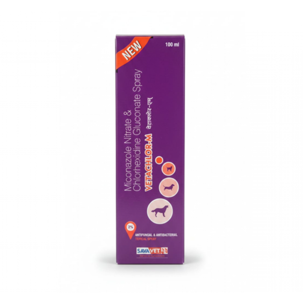 Vetachlor-M Antifungal & Antibacterial Spray for Dogs & Cats (100 ml ...