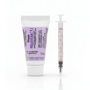 Ilium Meloxicam 0.5 Oral Suspension for Cats 10 mL – Gentle Pain & Inflammation Relief for Cats with Joint, Muscle, or Soft Tissue Issues, Includes Easy Dosing Syringe, Vet-Approved
