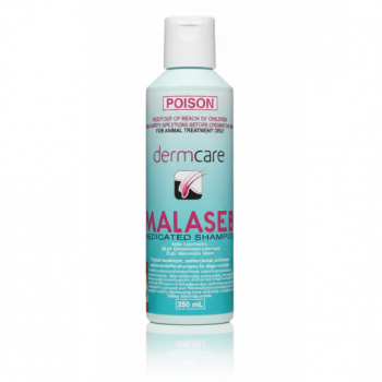 Dermcare Malaseb Medicated Shampoo for Dogs & Cats 250mL – Antibacterial & Antifungal Veterinary Shampoo with Chlorhexidine & Miconazole for Dermatitis, Seborrhoeic Skin Conditions, Yeast & Ringworm Treatment