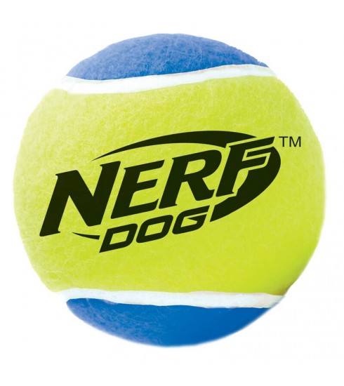 NERF DOG SQUEAKER TENNIS BALL MEDIUM PACK OF 3BALLS 846998018654