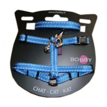 BOBBY SAFE HARNESS & LEAD BLUE- XS ( 28 CM ) For Cat BOBBY SAFE HARNESS & LEAD BLUE- XS ( 28 CM ) For Cat