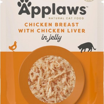 Applaws Chicken with Liver in Jelly Adult Wet Cat Food 70g X 16 Pouch in 1 Box