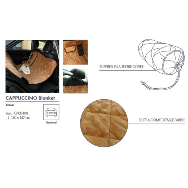M-PETS Cappuccino Car Blanket for dog ( BROWN )