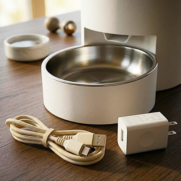 Automatic Cat Feeder 4.2L Light Coffee, Programmable Pet Food Dispenser for Cats and Small Dogs, 6 Meals per Day, Portion Control, 20-Second Voice Recorder, Anti-Clog System and Battery Backup